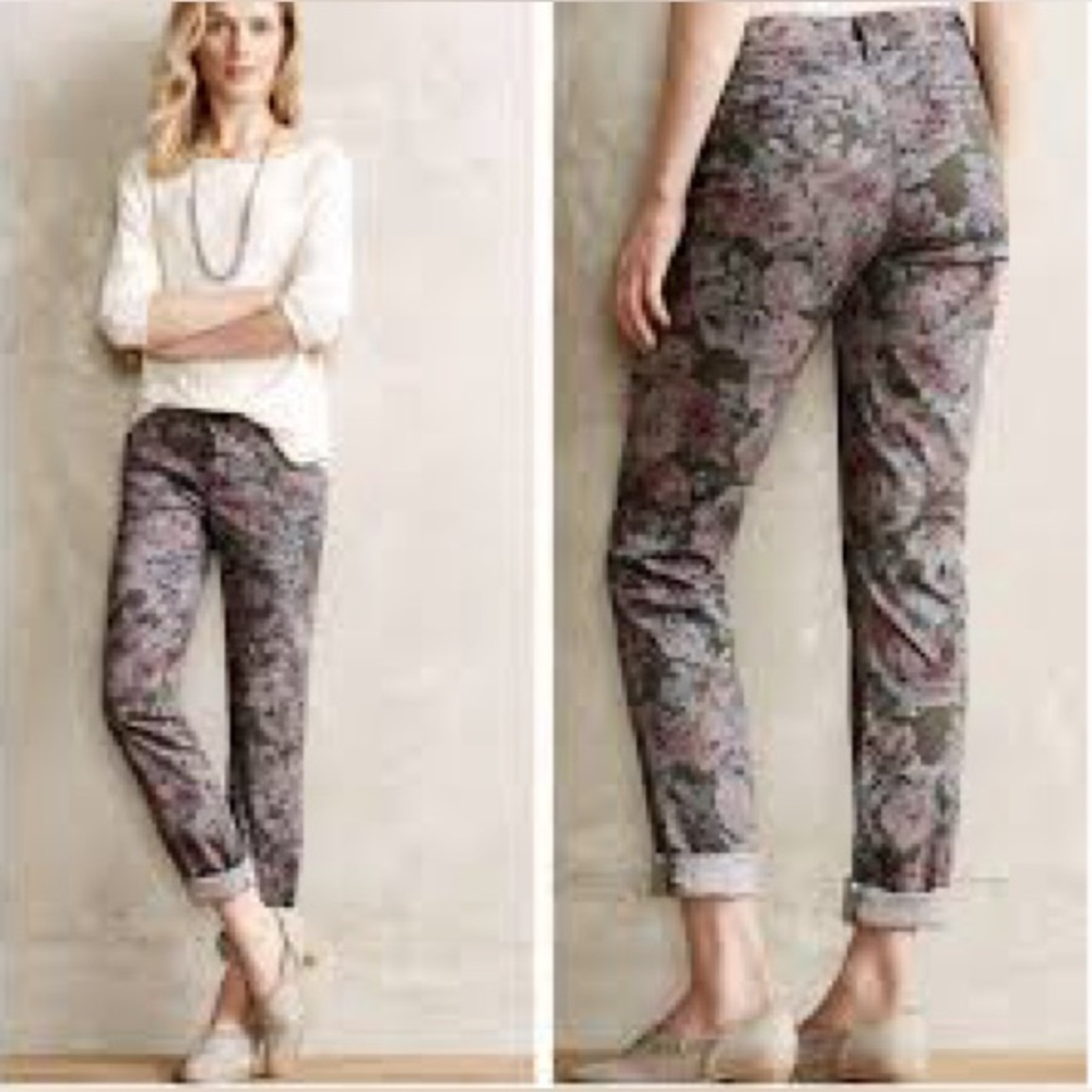 Anthropologie Pilcro Floral Chino - Size 25